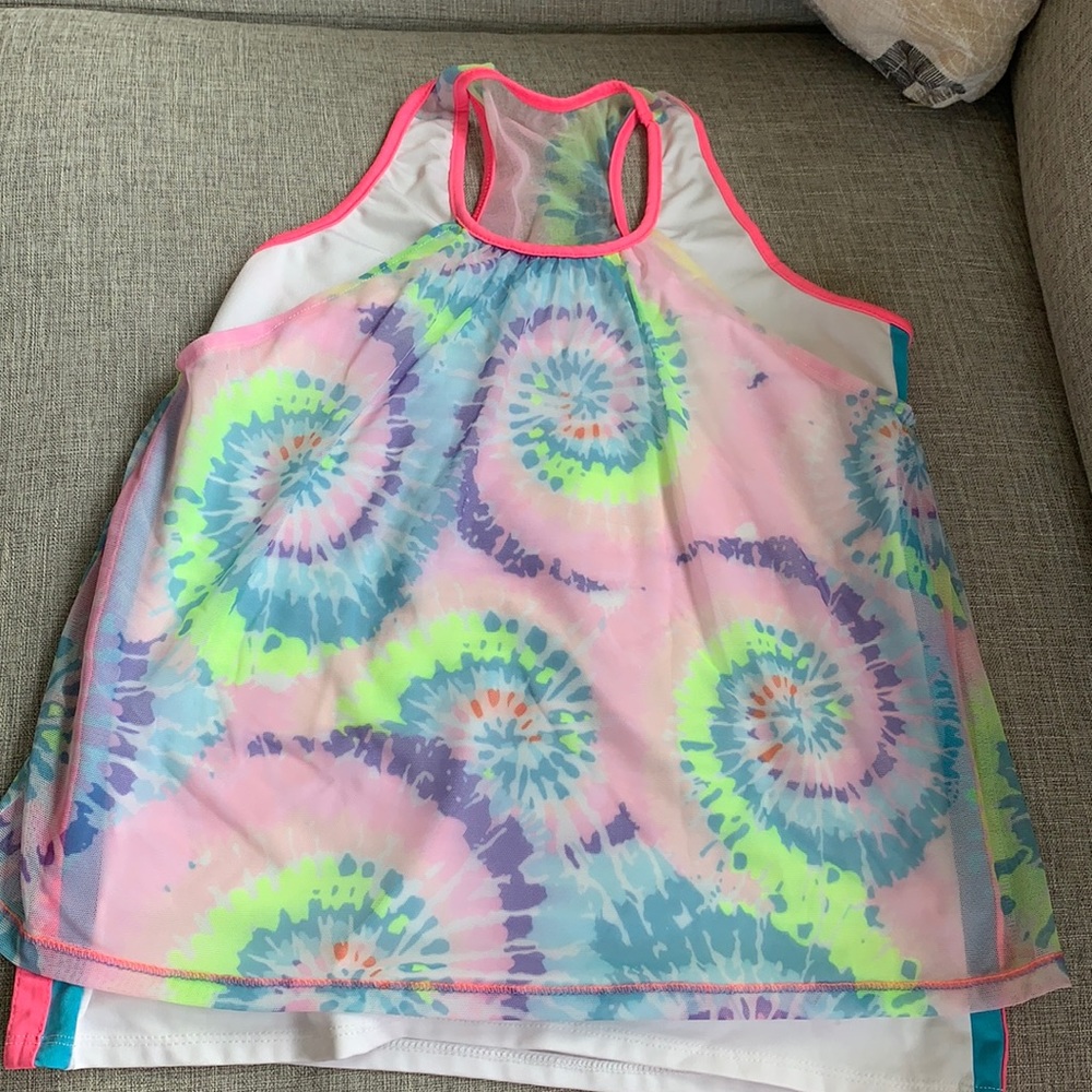 Lucky in Love tie dye tank size 14